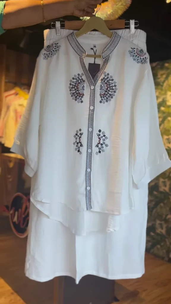 White Breeze Embroidered Co-ord