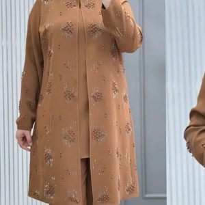 বিস্কিট কালার প্রিমিয়াম Party Dress